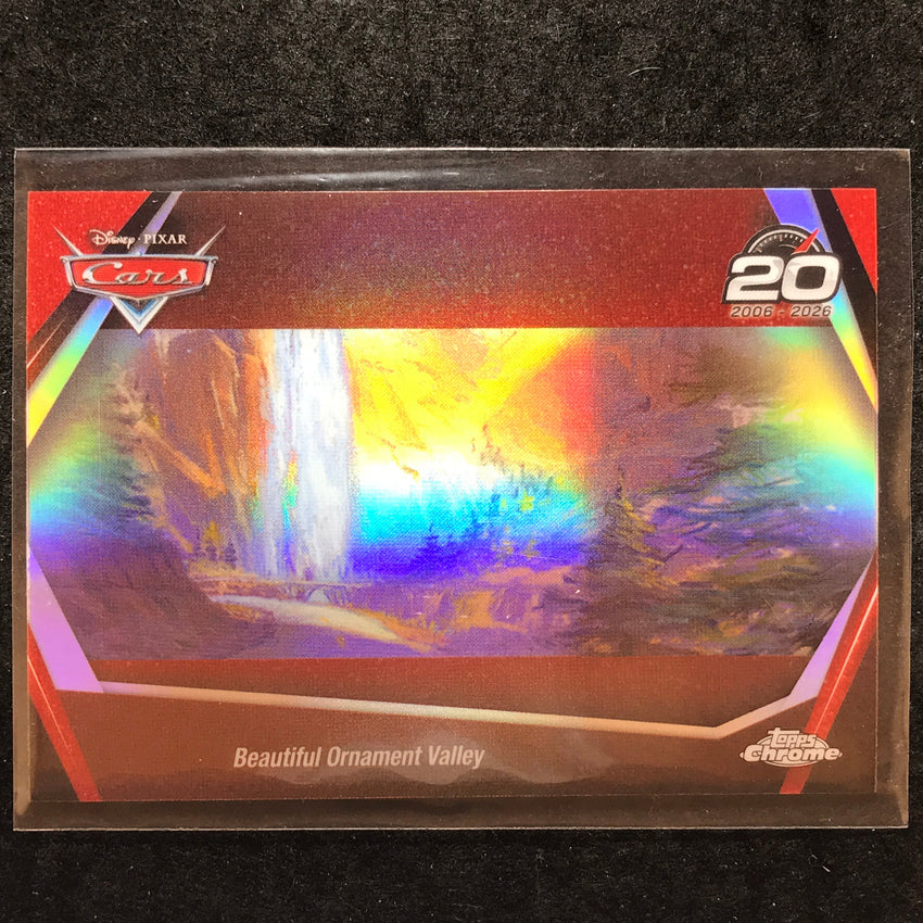 2026 Topps Chrome Disney BEAUTIFUL ORNAMENT VALLEY Cars 20th Anniversary #CRS-6