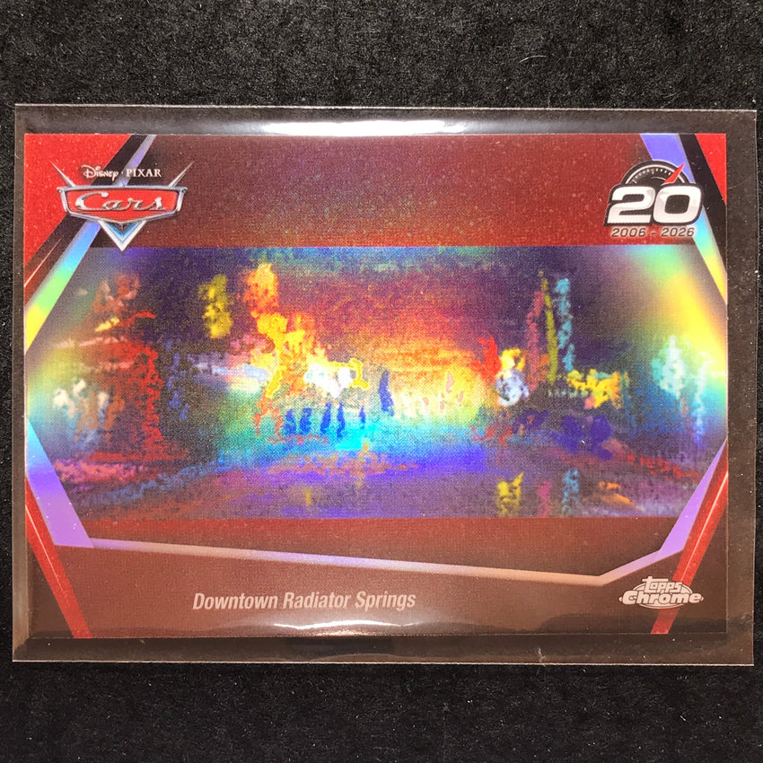 2026 Topps Chrome Disney DOWNTOWN RADIATOR SPRINGS Cars 20th Anniversary #CRS-10