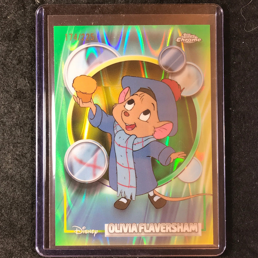 2026 Topps Chrome Disney OLIVIA FLAVERSHAM Yellow and Green RayWave 174/225 #42