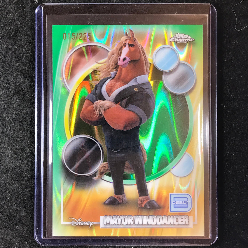 2026 Topps Chrome Disney MAYOR WINDDANCER Debut Yellow Green RayWave 15/225 #69