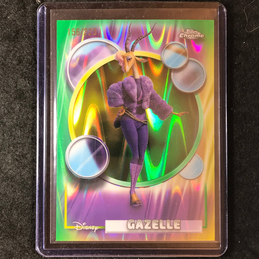 2026 Topps Chrome Disney GAZELLE Yellow and Green RayWave 156/225 #74