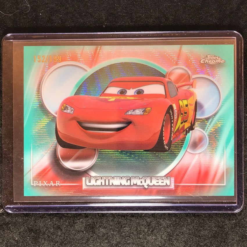 2026 Topps Chrome Disney LIGHTNING MCQUEEN Aqua Wave 152/199 #20