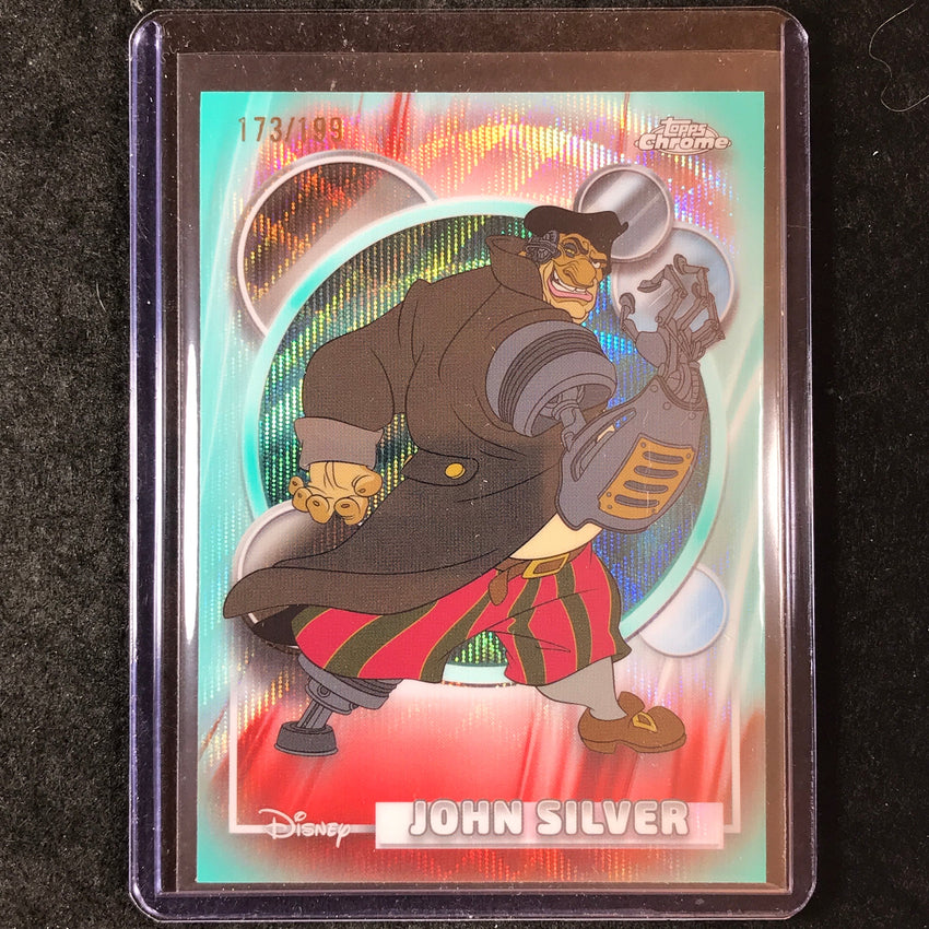 2026 Topps Chrome Disney JOHN SILVER Aqua Wave 173/199 #63