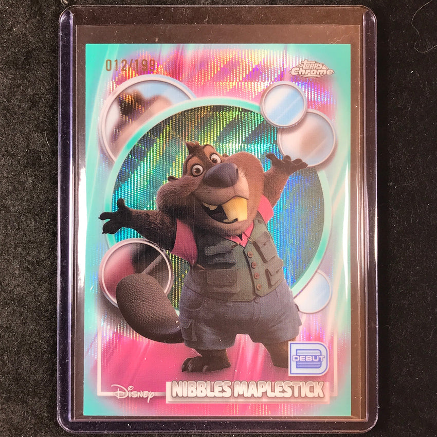2026 Topps Chrome Disney NIBBLES MAPLESTICK Debut Aqua Wave 12/199 #70
