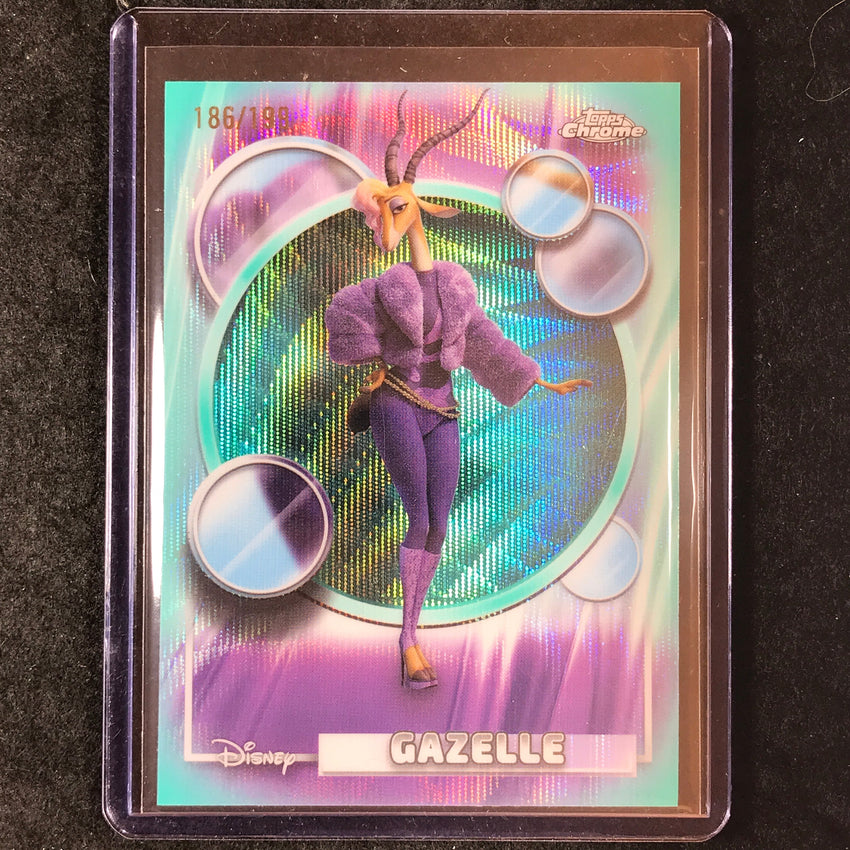 2026 Topps Chrome Disney GAZELLE Aqua Wave 186/199 #74