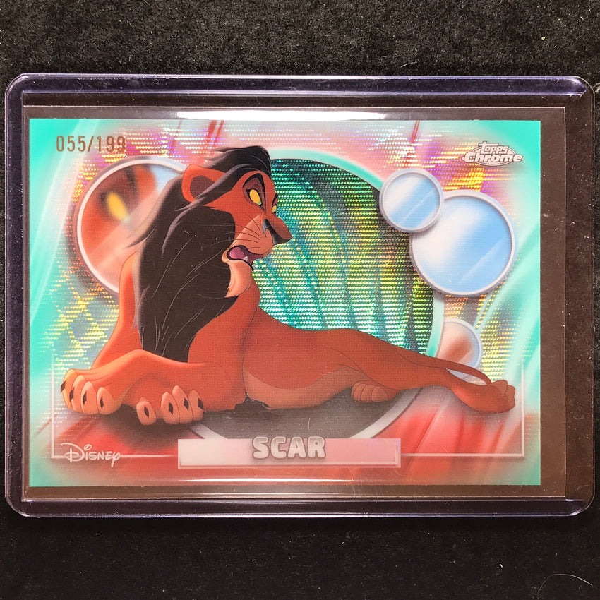 2026 Topps Chrome Disney SCAR Aqua Wave 55/199 #163