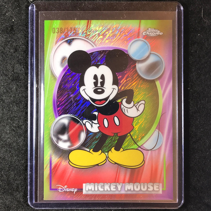 2026 Topps Chrome Disney MICKEY MOUSE Purple Green Shimmer 38/175 #50