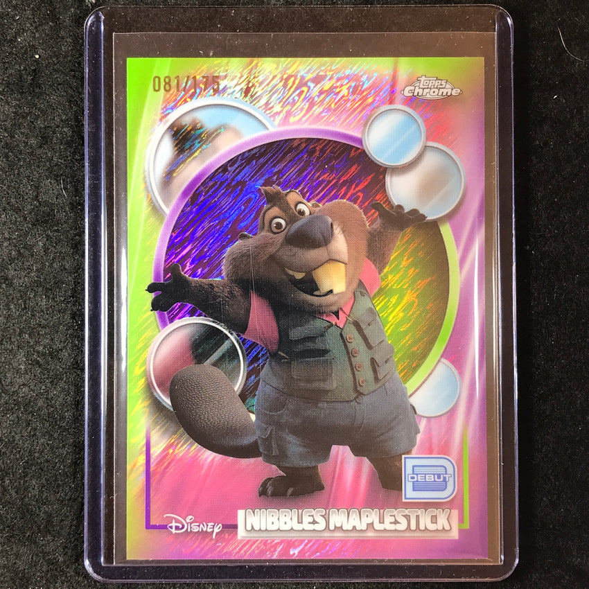 2026 Topps Chrome Disney NIBBLES MAPLESTICK Debut Purple Green Shimmer 81/175