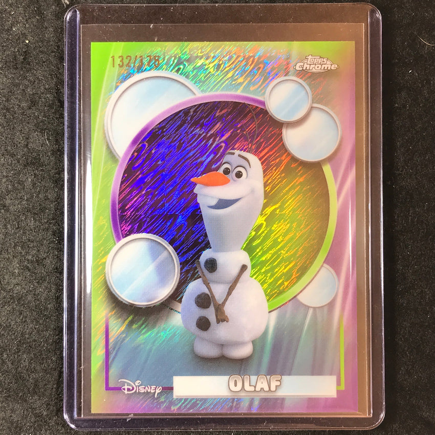 2026 Topps Chrome Disney OLAF Purple Green Shimmer 132/175 #170