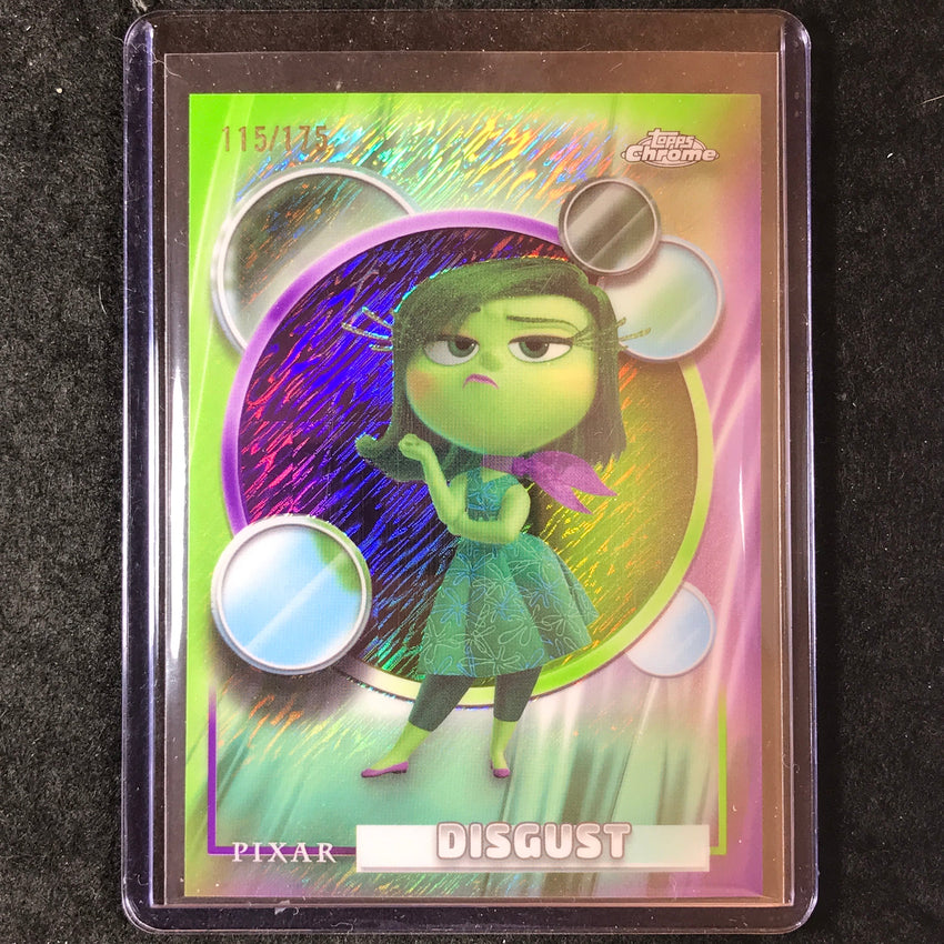 2026 Topps Chrome Disney DISGUST Purple Green Shimmer 115/175 #175