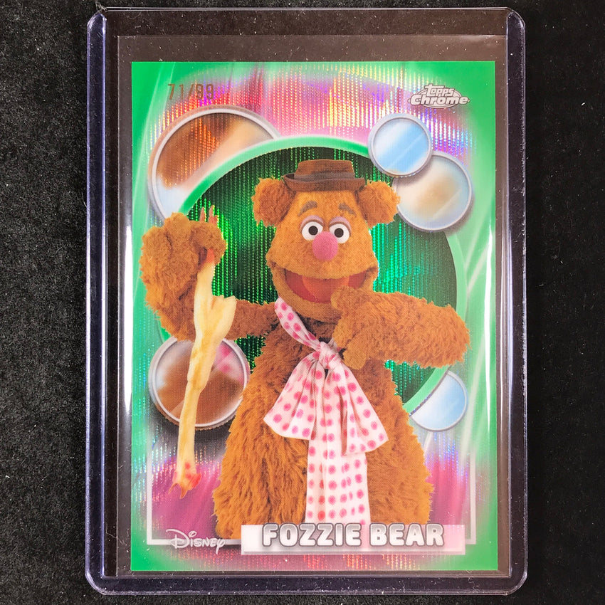 2026 Topps Chrome Disney FOZZIE BEAR Green Wave 71/99 #56