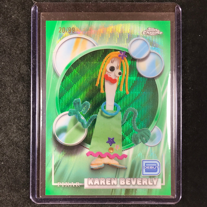 2026 Topps Chrome Disney KAREN VEBERLY Debut Green Wave 20/99 #193