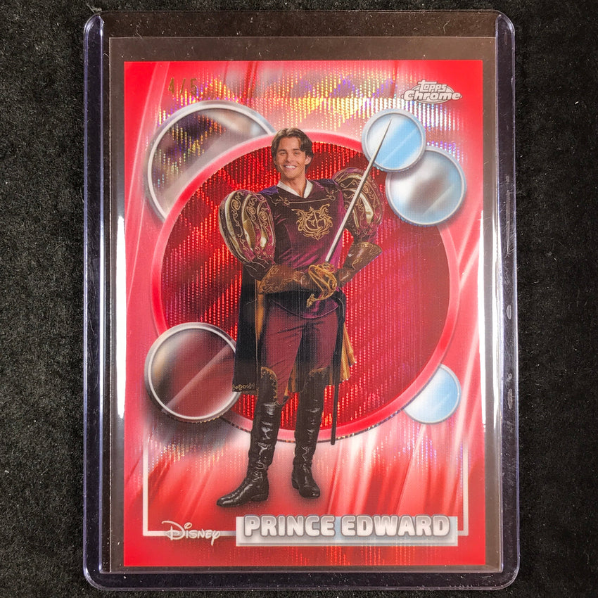 2026 Topps Chrome Disney PRINCE EDWARD Red Wave 4/5 #159