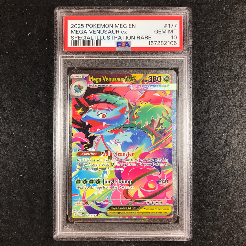PSA 10 Mega Venusaur ex - 177 - Special Illustration Rare Pokemon ME01 Mega Evolution 106-Cherry Collectables