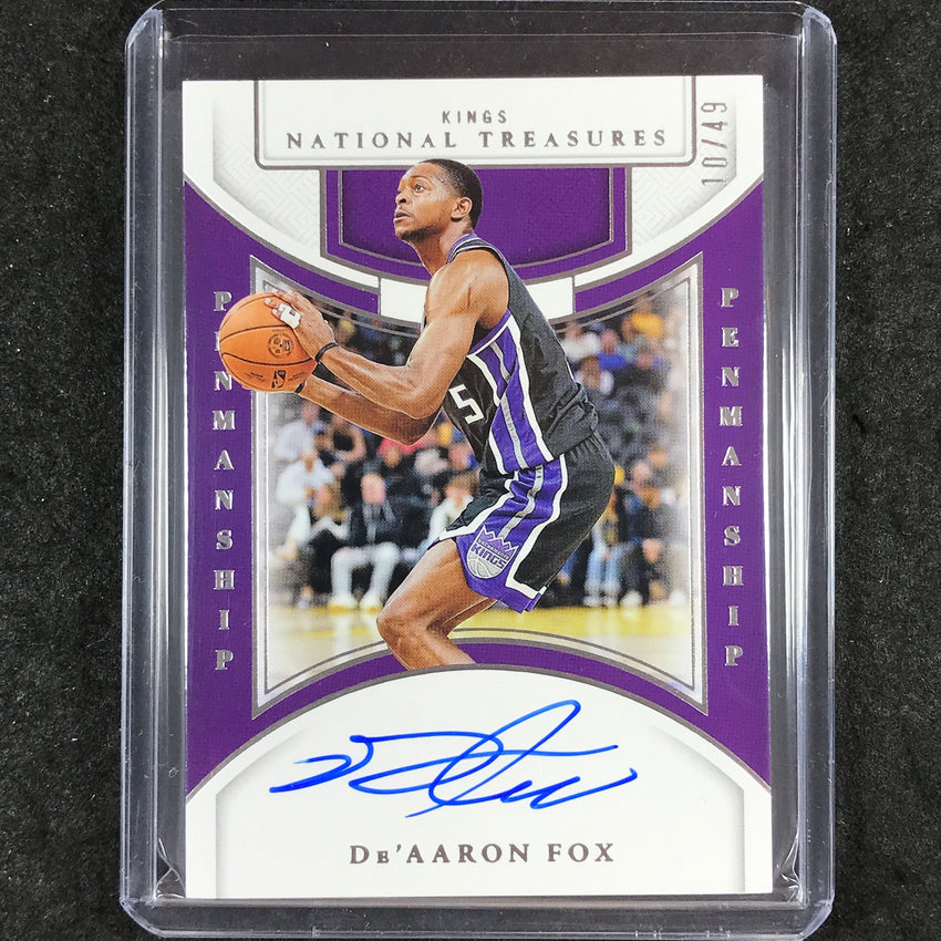2024-25 National Treasures DE'AARON FOX Penmanship Auto 10/49