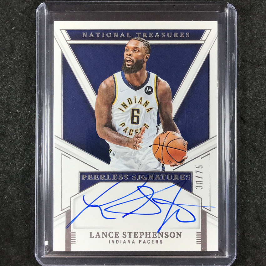 2024-25 National Treasures LANCE STEPHENSON Peerless Signatures Auto 30/75