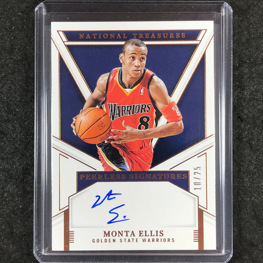 2024-25 National Treasures MONTA ELLIS Peerless Signatures Auto Bronze 10/25