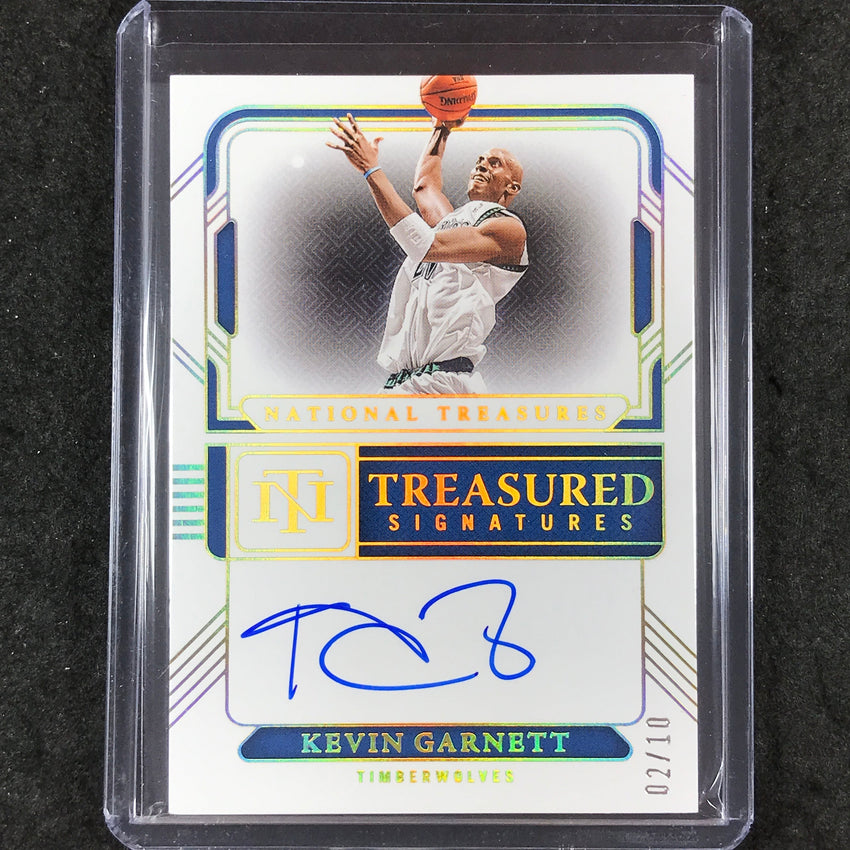 2024-25 National Treasures KEVIN GARNETT Treasured Signatures Gold 2/10