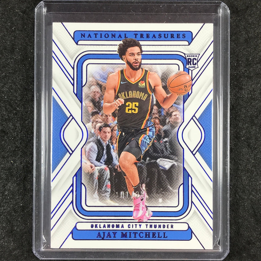 2024-25 National Treasures AJAY MITCHELL Rookie Base Royal 1/25