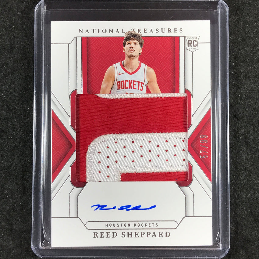 2024-25 National Treasures REED SHEPPARD Rookie Patch Auto 57/99 #141
