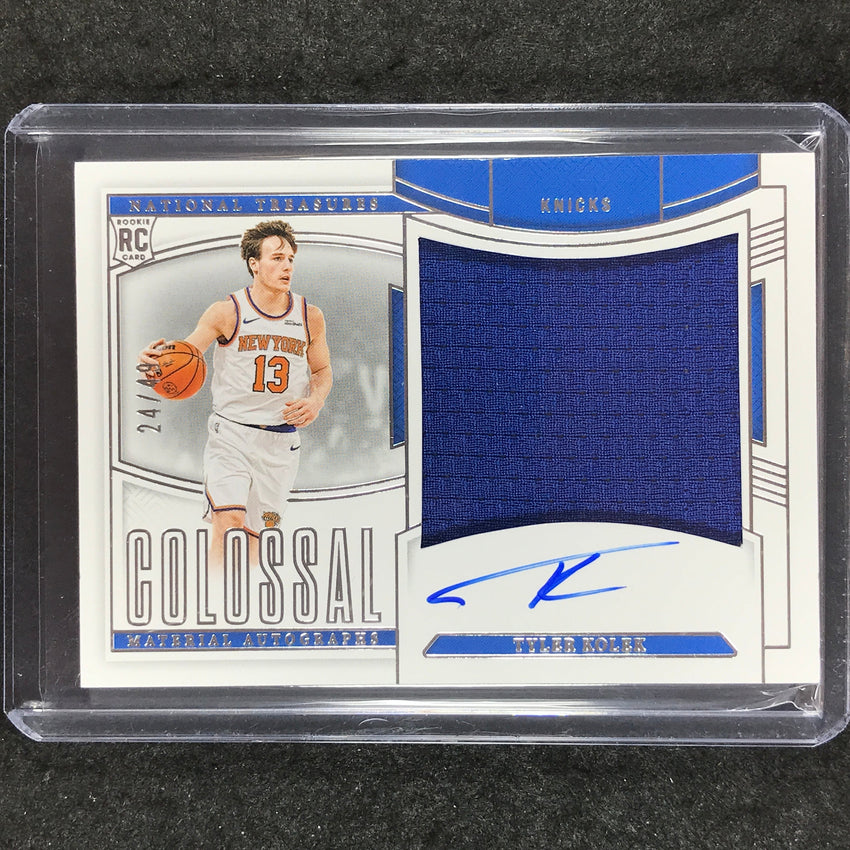 2024-25 National Treasures TYLER KOLEK Colossal Material Rookie Auto 24/49