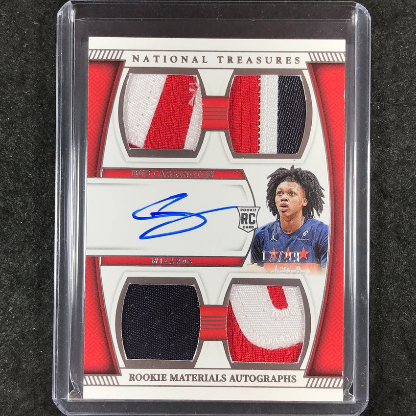 2024-25 National Treasures BUB CARRINGTON Rookie Materials Quad Patch Auto 13/99