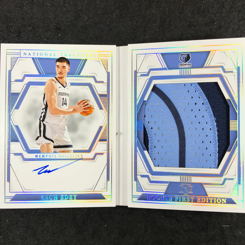 2024-25 National Treasures ZACH EDEY Rookie First Edition Auto Booklet 24/49