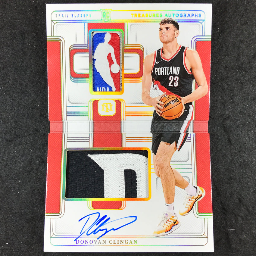 2024-25 National Treasures DONOVAN CLINGAN Rookie Auto Logo Patch Booklet 1/10