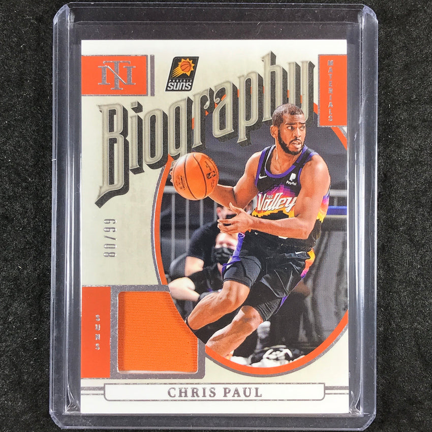 2024-25 National Treasures CHRIS PAUL Biography Materials Jersey Relic 80/99
