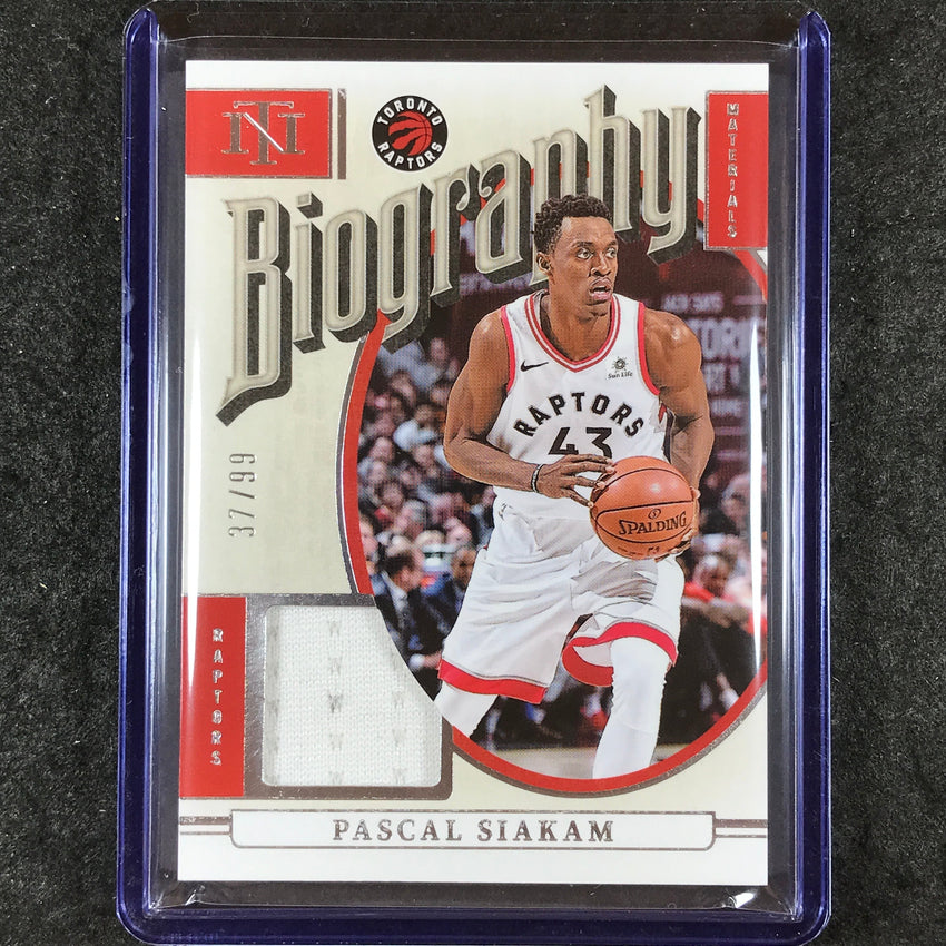 2024-25 National Treasures PASCAL SIAKAM Biography Materials Jersey Relic 37/99