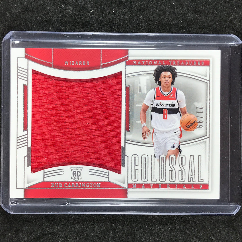 2024-25 National Treasures BUB CARRINGTON Colossal Rookie Materials Jersey 21/99