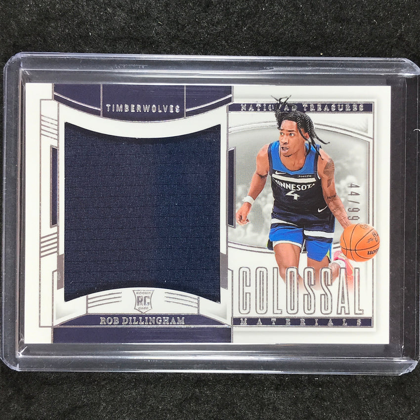 2024-25 National Treasures ROB DILLINGHAM Colossal Rookie Materials Jersey 44/99