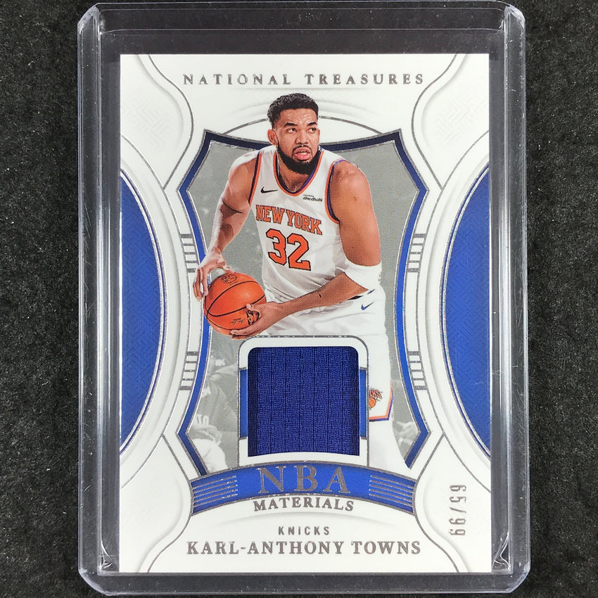 2024-25 National Treasures KARL-ANTHONY TOWNS NBA Materials Jersey Relic 65/99
