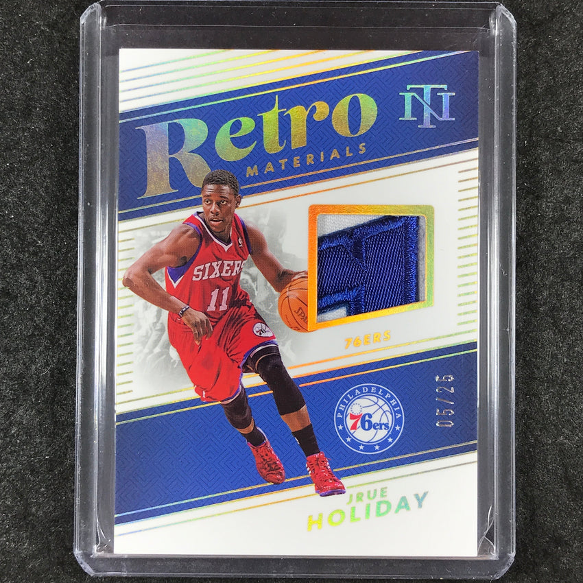 2024-25 National Treasures JRUE HOLIDAY Retro Materials Patch Relic Prime 5/25