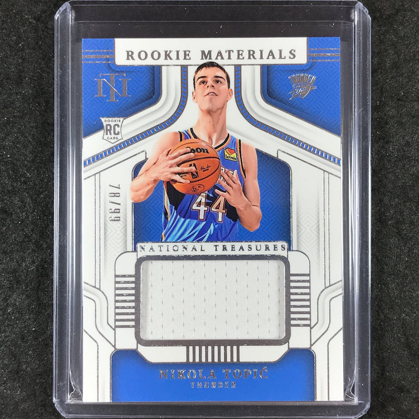 2024-25 National Treasures NIKOLA TOPIC Rookie Materials Jersey Relic 78/99
