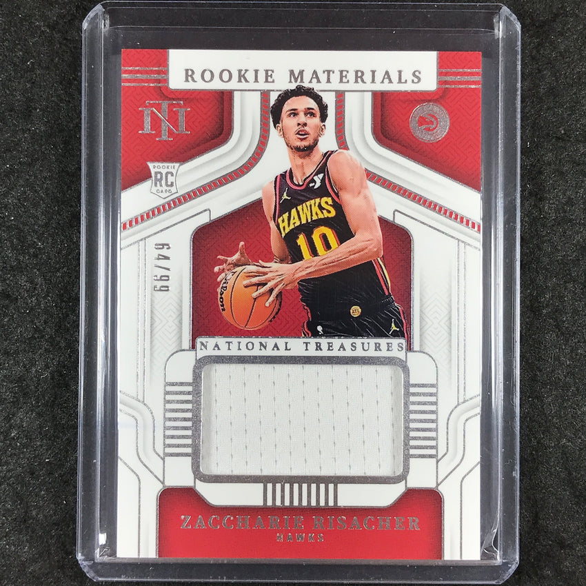 2024-25 National Treasures ZACCHARIE RISACHER Rookie Materials Jersey 64/99