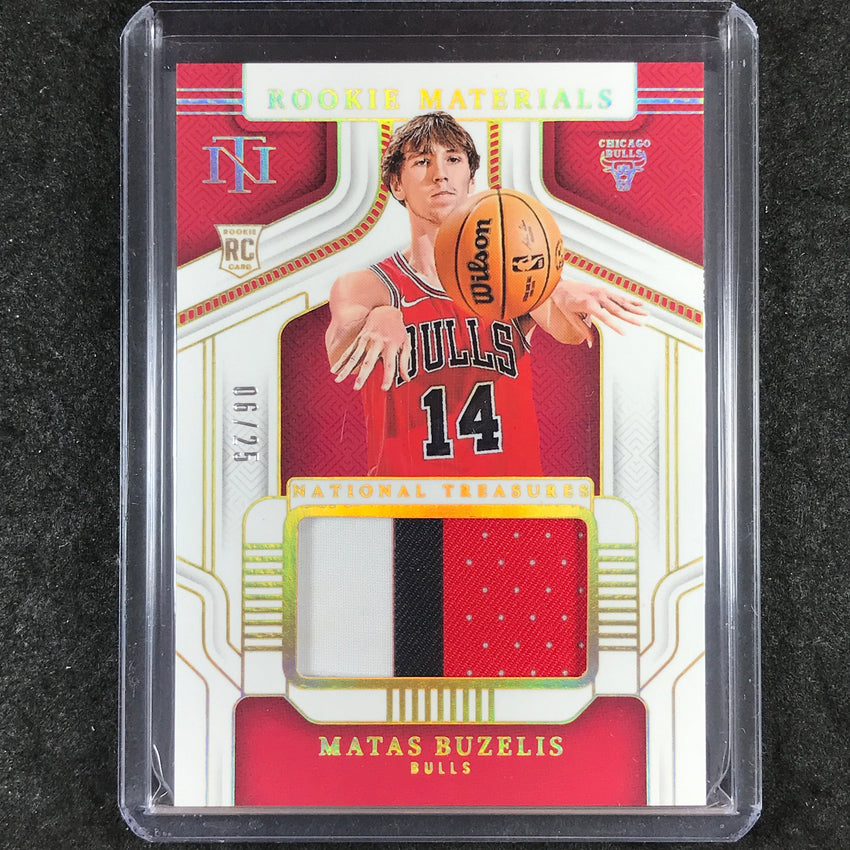 2024-25 National Treasures MATAS BUZELIS Rookie Materials Patch Relic 6/25