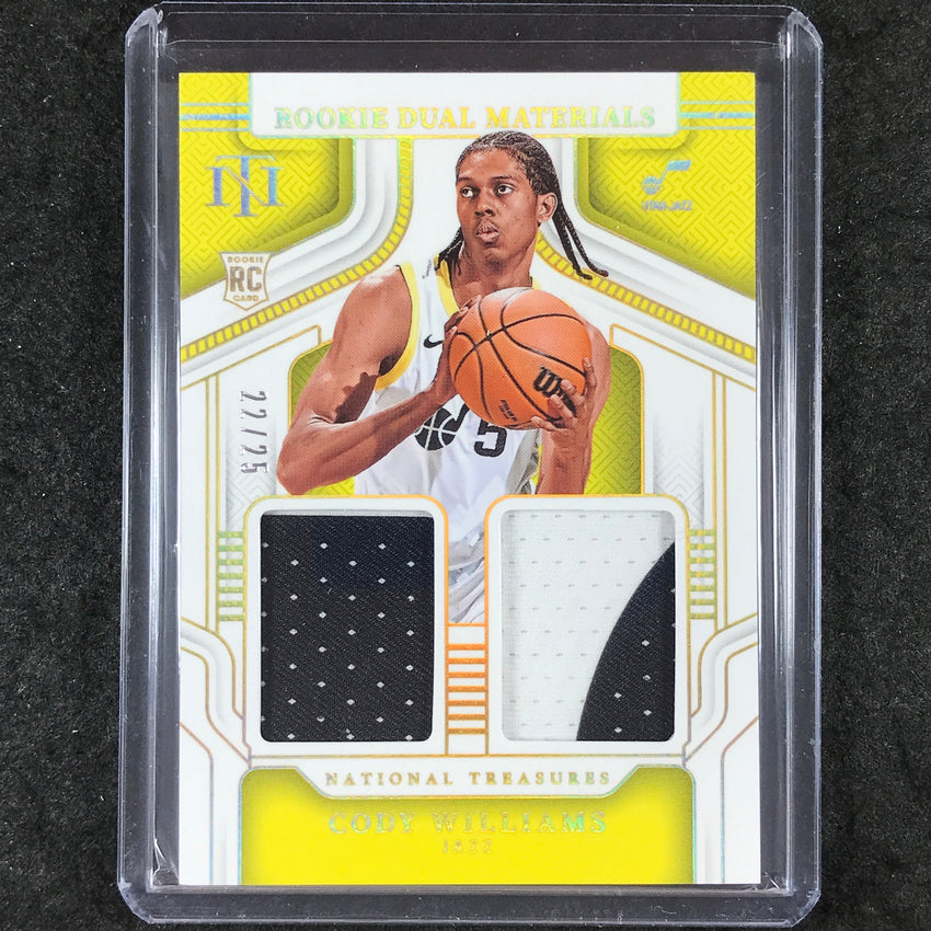 2024-25 National Treasures CODY WILLIAMS Rookie Dual Materials Patch Relic 22/25
