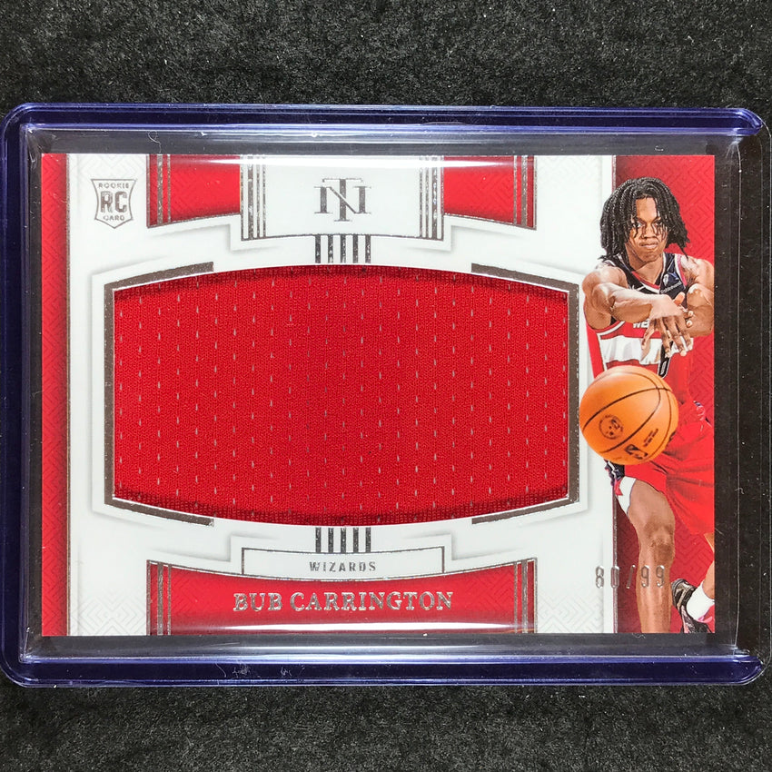 2024-25 National Treasures BUB CARRINGTON Rookie Jumbo Materials Jersey 80/99