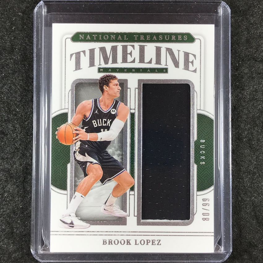 2024-25 National Treasures BROOK LOPEZ Timeline Materials Jersey Relic 80/99