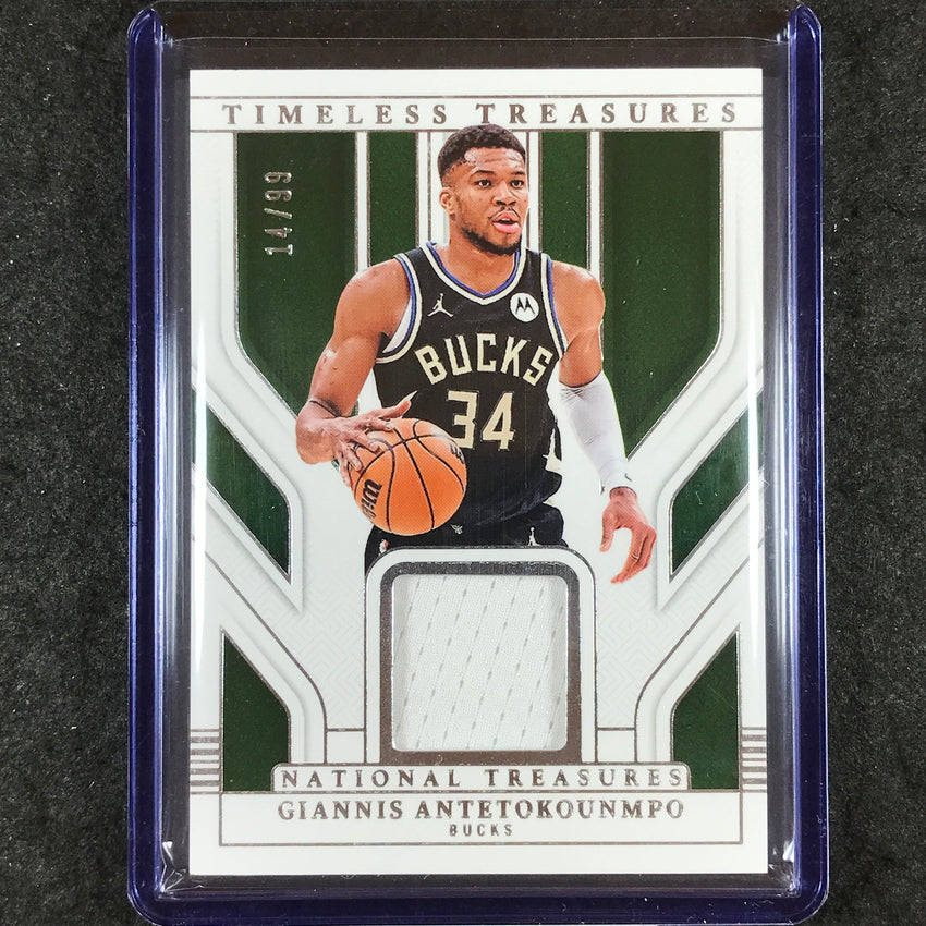 2024-25 National Treasures GIANNIS ANTETOKOUNMPO Timeless Treasures Jersey 14/99