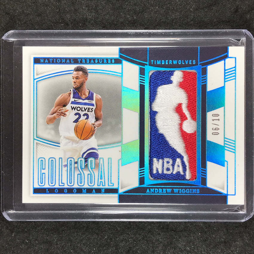 2024-25 National Treasures ANDREW WIGGINS Colossal Logoman Patch Relic 6/10