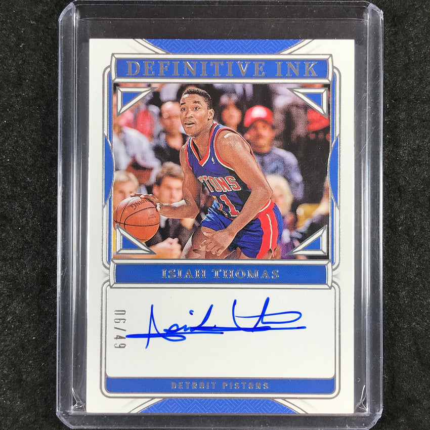 2024-25 National Treasures ISIAH THOMAS Definitive Ink Auto 6/49