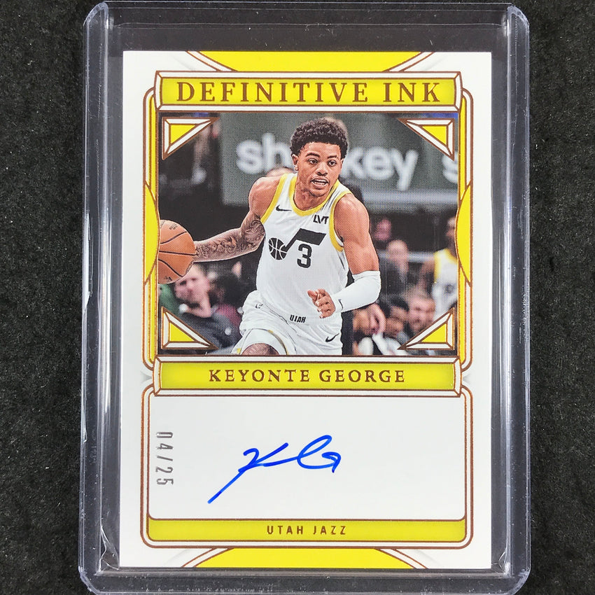 2024-25 National Treasures KEYONTE GEORGE Definitive Ink Auto Bronze 4/25