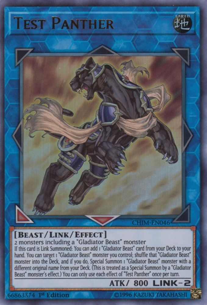Test Panther - (CHIM-EN046) - Ultra Rare  1st Edition