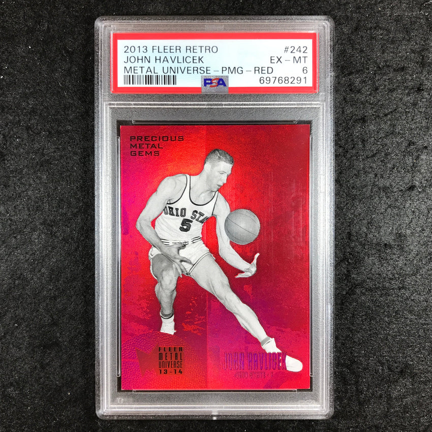 2013 Fleer Retro JOHN HAVLICEK Metal Universe PMG Red 29/150 #242 PSA 6 (291)