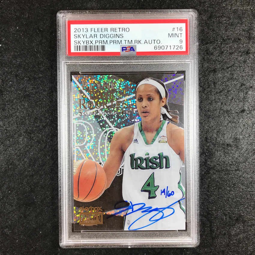 2013 Fleer Retro SKYLAR DIGGINS Skybox Prime Time Rookie Auto 14/60 #16 PSA 9