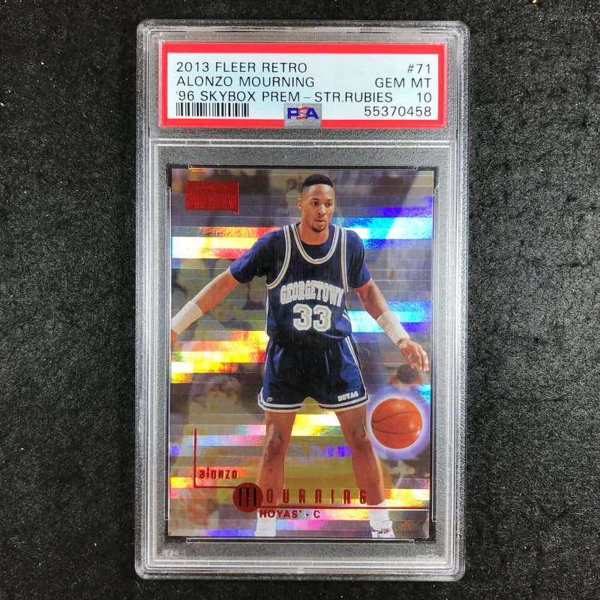 2013 Fleer Retro ALONZO MOURNING Skybox Premium Star Rubies 26/150 #71 PSA 10