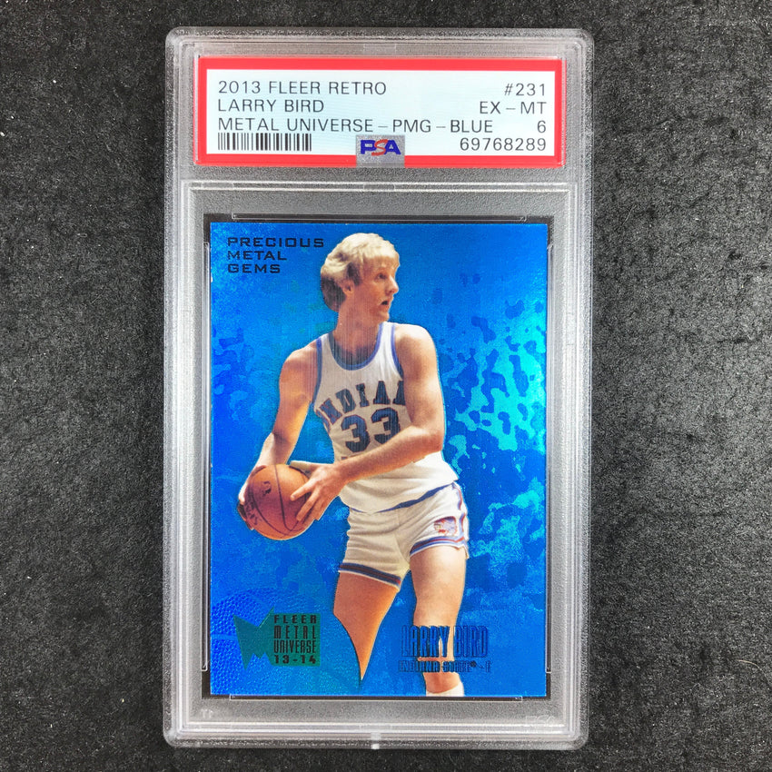 2013 Fleer Retro LARRY BIRD Metal Universe PMG Blue 30/50 #231 PSA 6 (289)