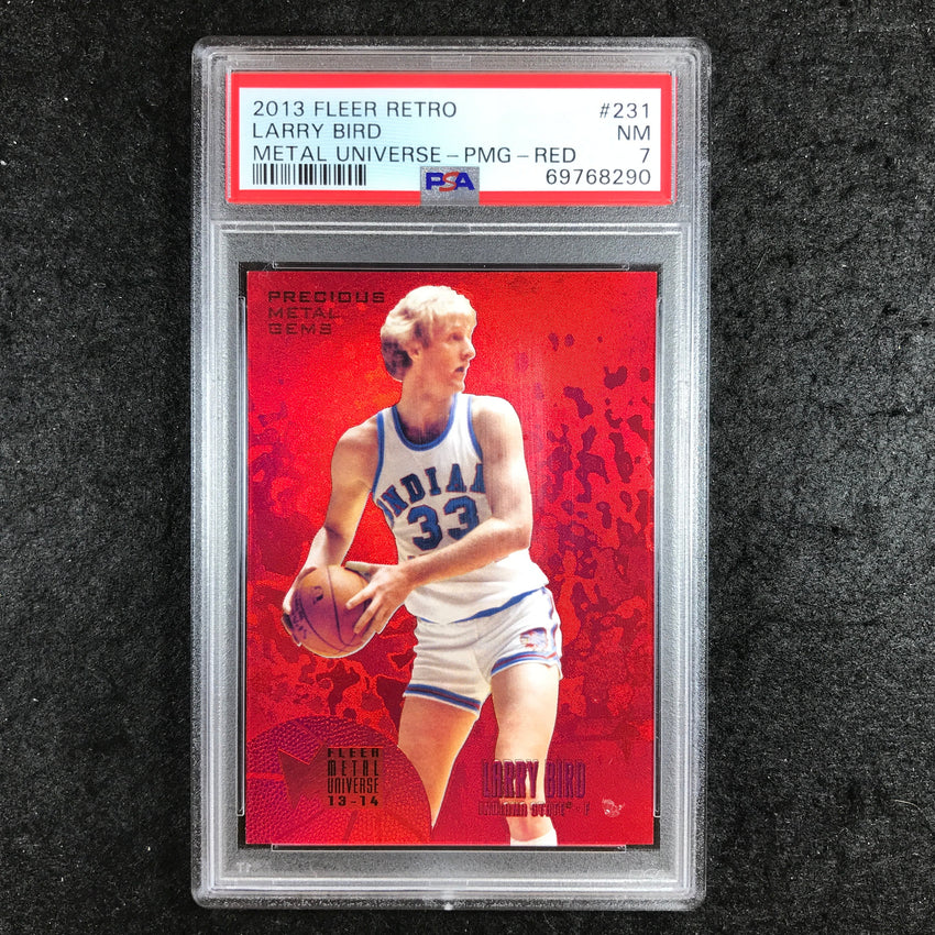 2013 Fleer Retro LARRY BIRD Metal Universe PMG Red 8/150 #231 PSA 7 (290)